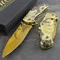 Masters Collection 8" Gold Dragon Fantasy Folding Pocket Knife