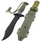 Defender 12" Green Heavy Duty Sawback Survival Knife - Image 2
