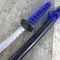 40" Carbon Steel Japanese Katana Sword With Stand Blue