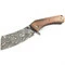 Buckshot 8" Damascus Style Spring Assisted Folding Knife With Wood Handle