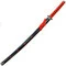 40" Carbon Steel Japanese Katana Sword With Stand Red - Image 5